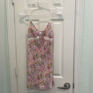 Princess Polly emilee mini dress pink floral size US 2